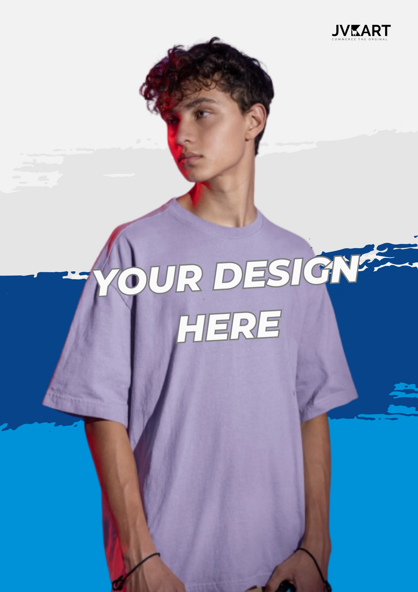 Jvkart Men's Customizable Oversized T-Shirt