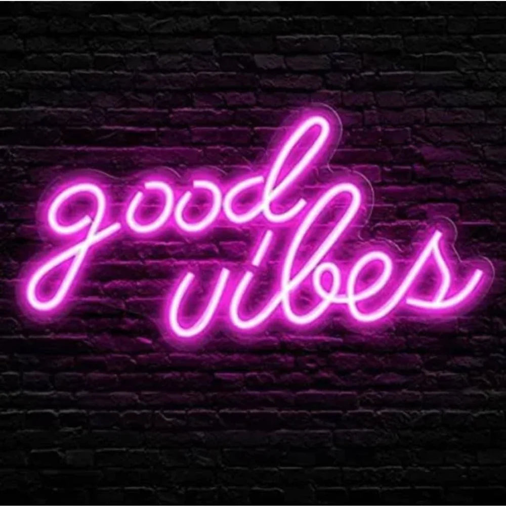 GOOD VIBES NEON QUOTE