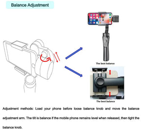 TECHNOVIEW Gimbal Stabilizer 3-Axis for All Smartphone Cell Phone Handheld Gimbal