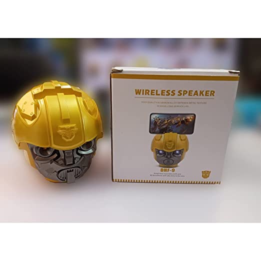 Transformer Wireless Bluetooth Speaker with Charging USB Cable (Yellow)