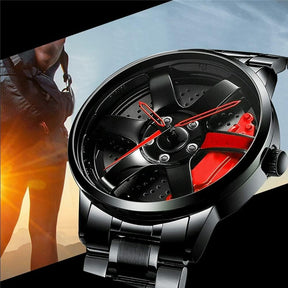 Spinning Gyro Watch Car Wheel Watch Tencel