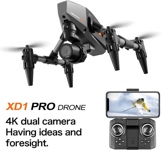 XD1 Remote Control Drone with 4k HD-Compatible Dual Camera WiFi Enabled