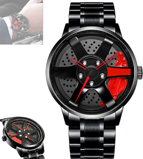 Spinning Gyro Watch Car Wheel Watch Tencel