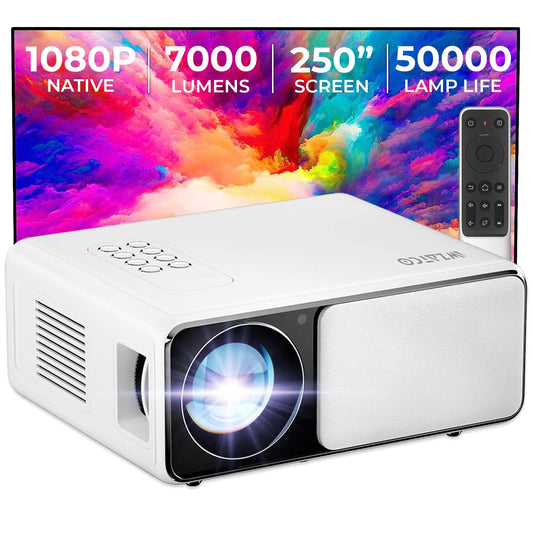 1080P Full HD Projector with 4K Support, True 420 ANSI on Screen Brightness (Best in Segment), 250" Screen | 5 Watt HiFi Speaker | Slide Lens Door