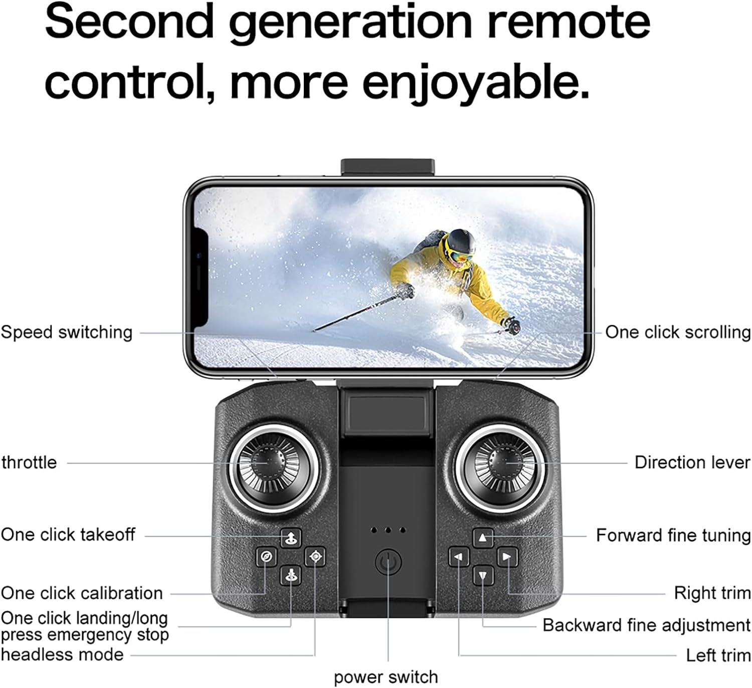 XD1 Remote Control Drone with 4k HD-Compatible Dual Camera WiFi Enabled