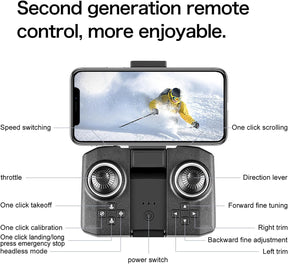 XD1 Remote Control Drone with 4k HD-Compatible Dual Camera WiFi Enabled