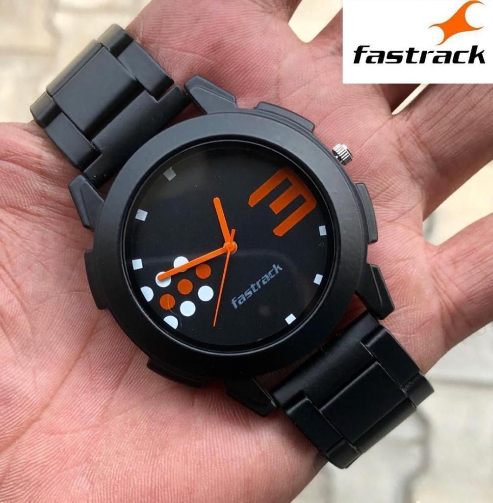 Fastrack watch hot sale in black