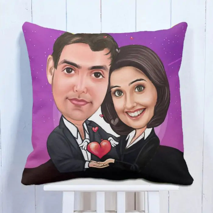 Officially Together Forever Caricature Cushion