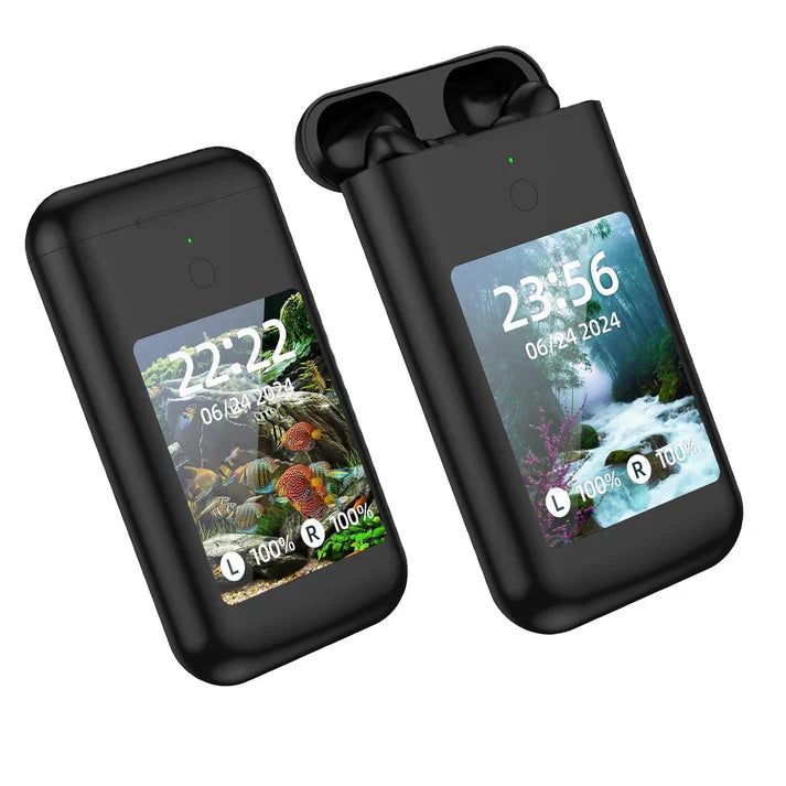 Airpods with inch HD Touch Screen 8000mah power bank Earphones