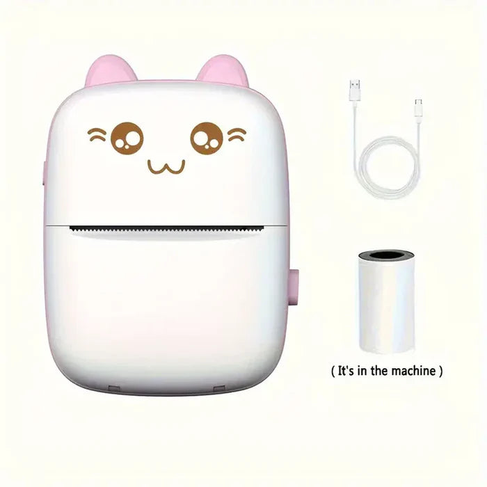 Mini Thermal Printer (2Year Warranty) Inkless Bluetooth Pocket Printer for Prints Picture List Memo Receipt Tags Barcode Labels Compatible with iOS, Android (Blue)