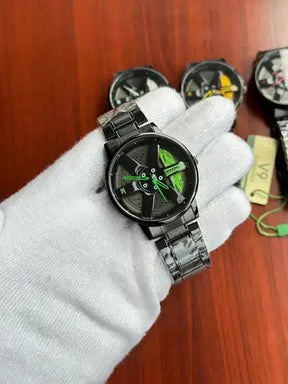 Spinning Gyro Watch Car Wheel Watch Tencel