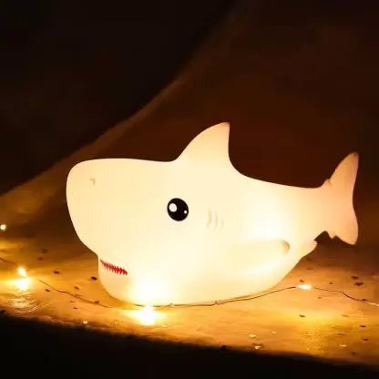 Cute Shark Table Lamp Night Lamp  (14 cm, Multicolor)