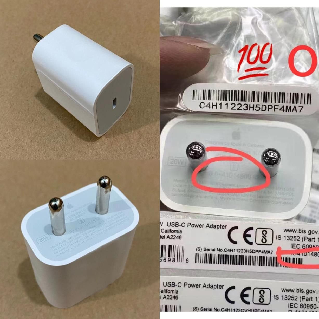 Apple 20w Usb C Original Apple Cable Vs Fake ADAPTOR IPHONE 11