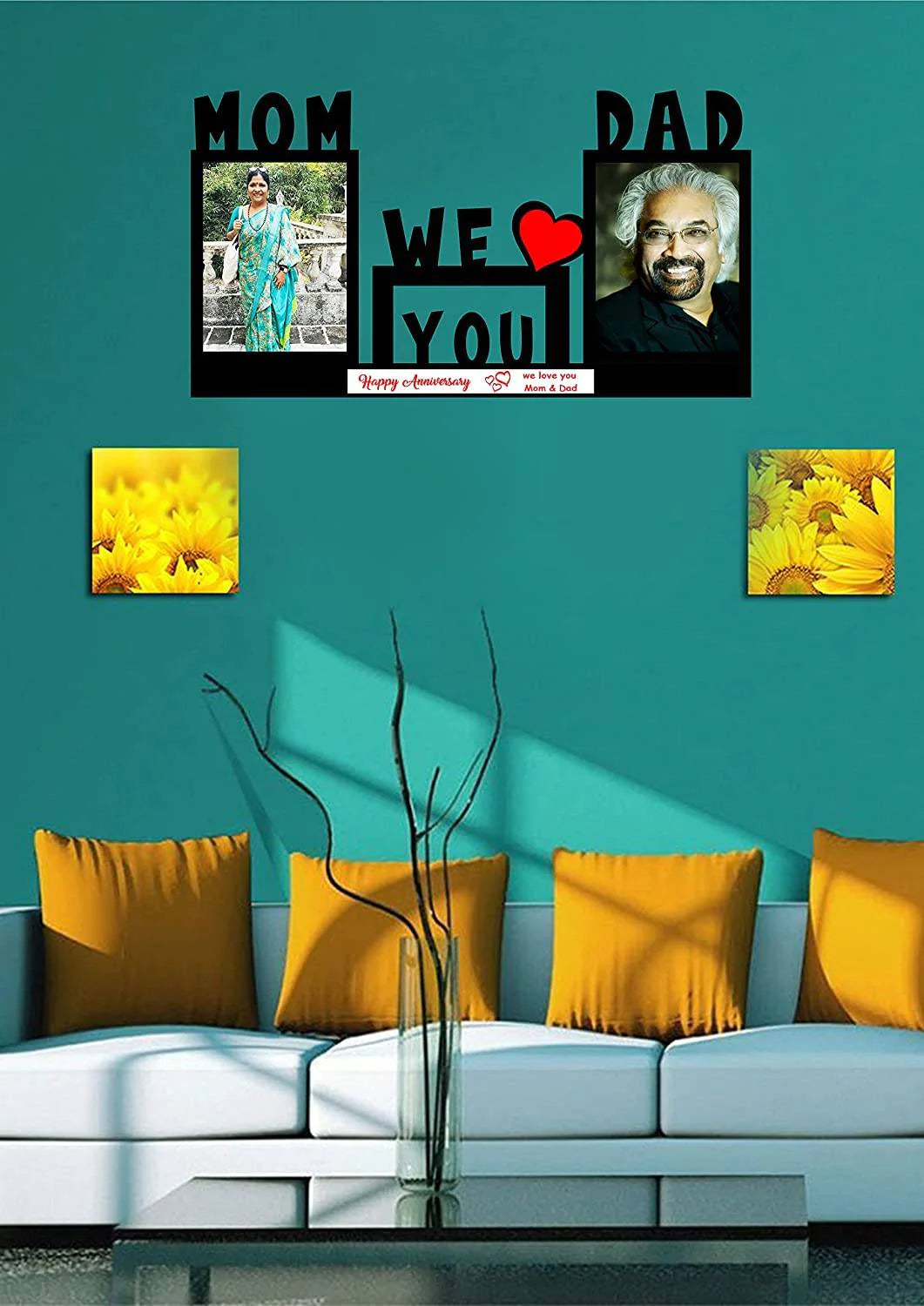 Personalized MOM & DAD design Collage Wooden Photo Frame