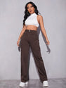 High Waist Six Pocket Cargo Denim