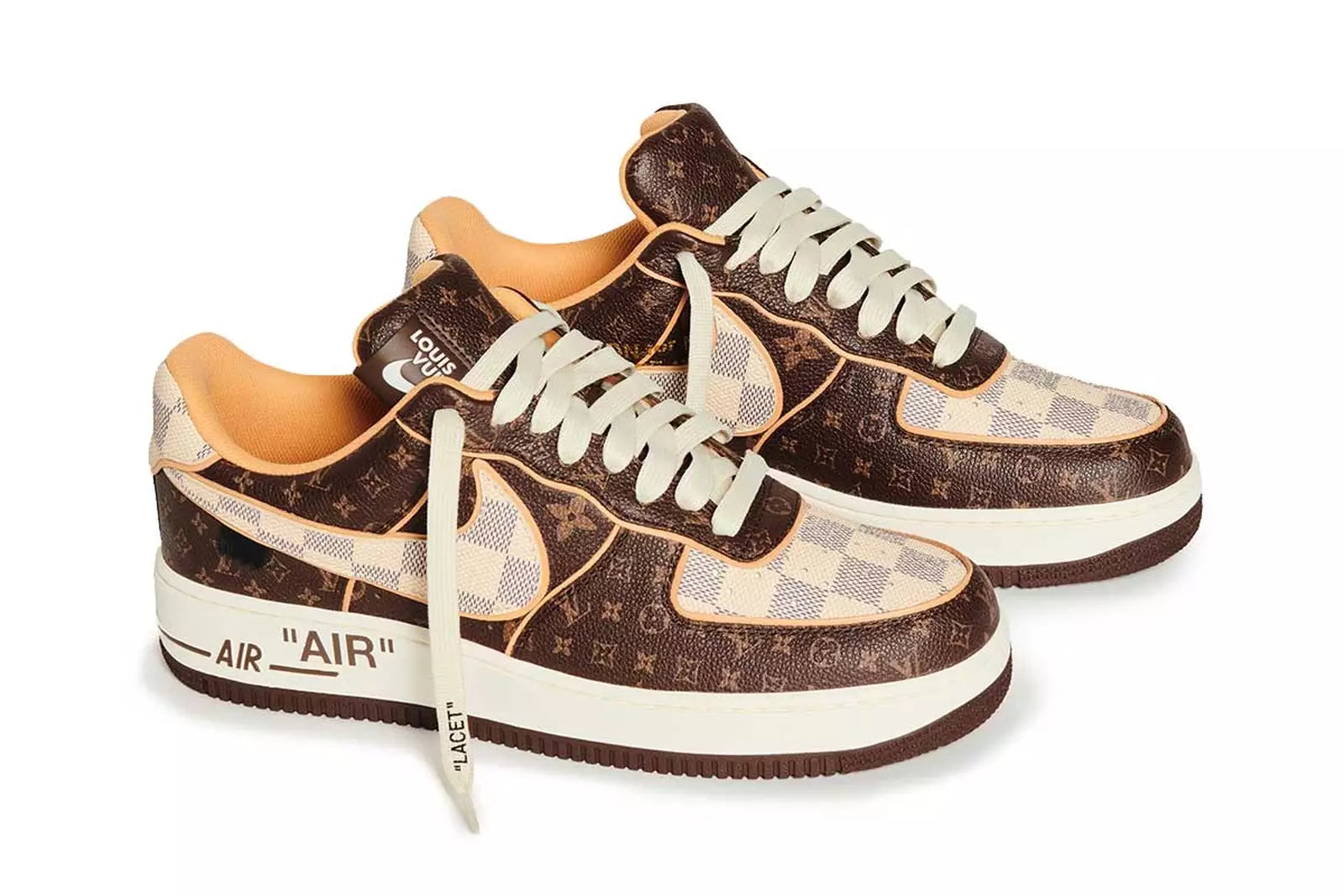Nike x Louis Vuitton Air Force 1 Sneakers - Gold